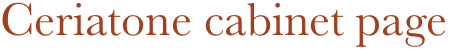 Ceriatone cabinet page 
